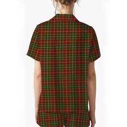 ScotsTee Shop Scottish MacDougall 2005 Crest Women's Short Sleeve Short Set Tartan Pyjama Set