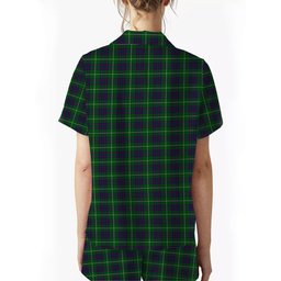 ScotsTee Shop Scottish MacIntyre Hunting Crest Women's Short Sleeve Short Set Tartan Pyjama Set