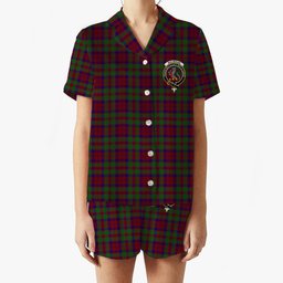 ScotsTee Shop Scottish MacBean of Tomatin Crest Women's Short Sleeve Short Set Tartan Pyjama Set