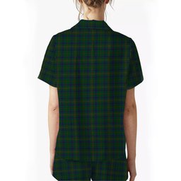 ScotsTee Shop Scottish Kennedy Crest Women's Short Sleeve Short Set Tartan Pyjama Set
