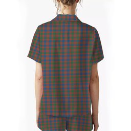 ScotsTee Shop Scottish MacIntyre Ancient Crest Women's Short Sleeve Short Set Tartan Pyjama Set