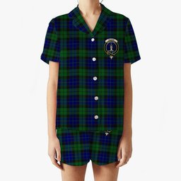 ScotsTee Shop Scottish MacKay 1819 Crest Women's Short Sleeve Short Set Tartan Pyjama Set