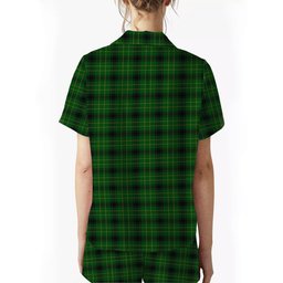 ScotsTee Shop Scottish MacArthur Highland Society Crest Women's Short Sleeve Short Set Tartan Pyjama Set