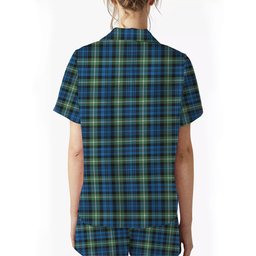 ScotsTee Shop Scottish Lamont Ancient Crest Women's Short Sleeve Short Set Tartan Pyjama Set