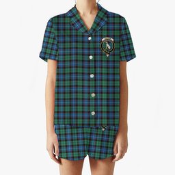 ScotsTee Shop Scottish Hunter Ancient Crest Women's Short Sleeve Short Set Tartan Pyjama Set