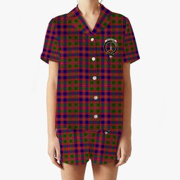 ScotsTee Shop Scottish MacIntyre Modern Crest Women's Short Sleeve Short Set Tartan Pyjama Set