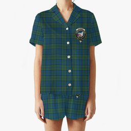 ScotsTee Shop Scottish Lockhart Crest Women's Short Sleeve Short Set Tartan Pyjama Set