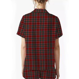 ScotsTee Shop Scottish MacDonald of Lochmaddy Crest Women's Short Sleeve Short Set Tartan Pyjama Set