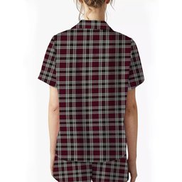 ScotsTee Shop Scottish Little Dress Crest Women's Short Sleeve Short Set Tartan Pyjama Set