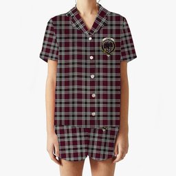 ScotsTee Shop Scottish Little Dress Crest Women's Short Sleeve Short Set Tartan Pyjama Set