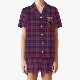 ScotsTee Shop Scottish MacGregor of Glengyle Crest Women's Short Sleeve Short Set Tartan Pyjama Set