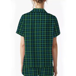 ScotsTee Shop Scottish Lyon Ancient Crest Women's Short Sleeve Short Set Tartan Pyjama Set