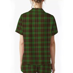 ScotsTee Shop Scottish MacFie Hunting Ancient Crest Women's Short Sleeve Short Set Tartan Pyjama Set