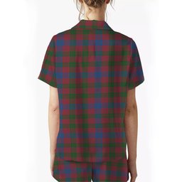 ScotsTee Shop Scottish Laing Artefact Ancient Crest Women's Short Sleeve Short Set Tartan Pyjama Set