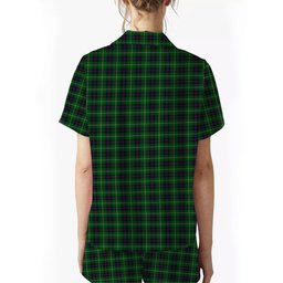 ScotsTee Shop Scottish MacDonald of The Isles Crest Women's Short Sleeve Short Set Tartan Pyjama Set