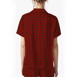 ScotsTee Shop Scottish MacDonell of Keppoch 2 Crest Women's Short Sleeve Short Set Tartan Pyjama Set