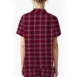 ScotsTee Shop Scottish Little Crest Women's Short Sleeve Short Set Tartan Pyjama Set