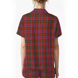ScotsTee Shop Scottish MacGowan Portrait Ancient Crest Women's Short Sleeve Short Set Tartan Pyjama Set