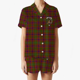ScotsTee Shop Scottish Lumsden Crest Women's Short Sleeve Short Set Tartan Pyjama Set