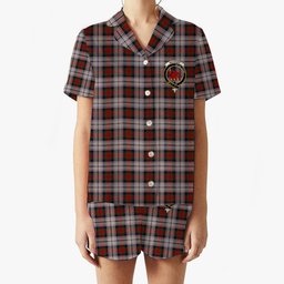 ScotsTee Shop Scottish MacDuff Dress 4 Crest Women's Short Sleeve Short Set Tartan Pyjama Set