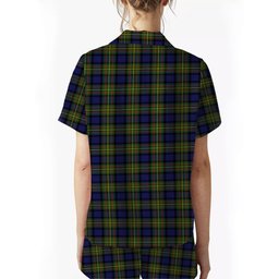 ScotsTee Shop Scottish MacLaren Modern Crest Women's Short Sleeve Short Set Tartan Pyjama Set