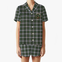 ScotsTee Shop Scottish MacLaren Dress Crest Women's Short Sleeve Short Set Tartan Pyjama Set