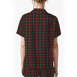 ScotsTee Shop Scottish MacKintosh Hunting Modern Crest Women's Short Sleeve Short Set Tartan Pyjama Set