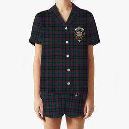 ScotsTee Shop Scottish MacLachlan Hunting Crest Women's Short Sleeve Short Set Tartan Pyjama Set