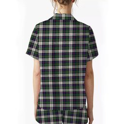 ScotsTee Shop Scottish Malcolm Dress Modern Crest Women's Short Sleeve Short Set Tartan Pyjama Set