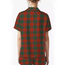 ScotsTee Shop Scottish MacPherson of Cluny Ancient Crest Women's Short Sleeve Short Set Tartan Pyjama Set