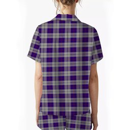 ScotsTee Shop Scottish MacRae Dress Purple 1 Crest Women's Short Sleeve Short Set Tartan Pyjama Set