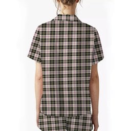 ScotsTee Shop Scottish MacPherson Dress Ancient Crest Women's Short Sleeve Short Set Tartan Pyjama Set