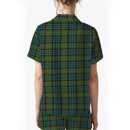 ScotsTee Shop Scottish MacNicol Hunting Ancient Crest Women's Short Sleeve Short Set Tartan Pyjama Set