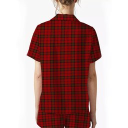 ScotsTee Shop Scottish MacQuarrie 6 Crest Women's Short Sleeve Short Set Tartan Pyjama Set