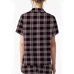 ScotsTee Shop Scottish MacPherson of Pitmain Crest Women's Short Sleeve Short Set Tartan Pyjama Set