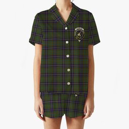ScotsTee Shop Scottish MacMillan Hunting Modern SC Crest Women's Short Sleeve Short Set Tartan Pyjama Set
