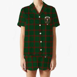 ScotsTee Shop Scottish MacNab Ancient 1 Crest Women's Short Sleeve Short Set Tartan Pyjama Set
