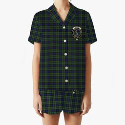 ScotsTee Shop Scottish MacNeil of Colonsay Crest Women's Short Sleeve Short Set Tartan Pyjama Set