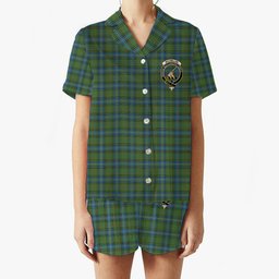 ScotsTee Shop Scottish MacMillan Hunting Ancient Crest Women's Short Sleeve Short Set Tartan Pyjama Set