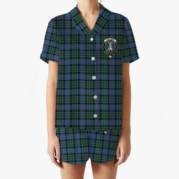 ScotsTee Shop Scottish Malcolm of Berwick Ancient Crest Women's Short Sleeve Short Set Tartan Pyjama Set