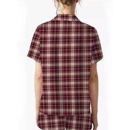 ScotsTee Shop Scottish McFarland Dress Modern Crest Women's Short Sleeve Short Set Tartan Pyjama Set