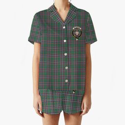 ScotsTee Shop Scottish McFarland Hunting Ancient Crest Women's Short Sleeve Short Set Tartan Pyjama Set