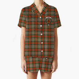 ScotsTee Shop Scottish McGill Ancient Crest Women's Short Sleeve Short Set Tartan Pyjama Set