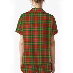 ScotsTee Shop Scottish McDonald of Kingsburgh Modern Crest Women's Short Sleeve Short Set Tartan Pyjama Set