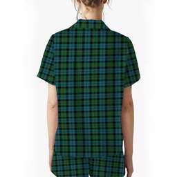 ScotsTee Shop Scottish McEwen Ancient Crest Women's Short Sleeve Short Set Tartan Pyjama Set