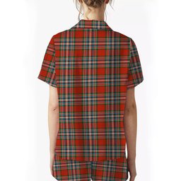 ScotsTee Shop Scottish McFarland Red Ancient Crest Women's Short Sleeve Short Set Tartan Pyjama Set