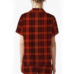 ScotsTee Shop Scottish McDonald of Ardnamurchan Ancient Crest Women's Short Sleeve Short Set Tartan Pyjama Set