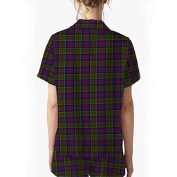 ScotsTee Shop Scottish McDonald of Clan Ranald Modern Crest Women's Short Sleeve Short Set Tartan Pyjama Set