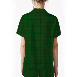 ScotsTee Shop Scottish Mar Tribe Crest Women's Short Sleeve Short Set Tartan Pyjama Set