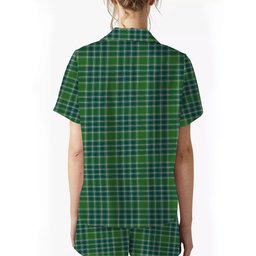 ScotsTee Shop Scottish McDonald Lord of the Isles Hunting Ancient Crest Women's Short Sleeve Short Set Tartan Pyjama Set